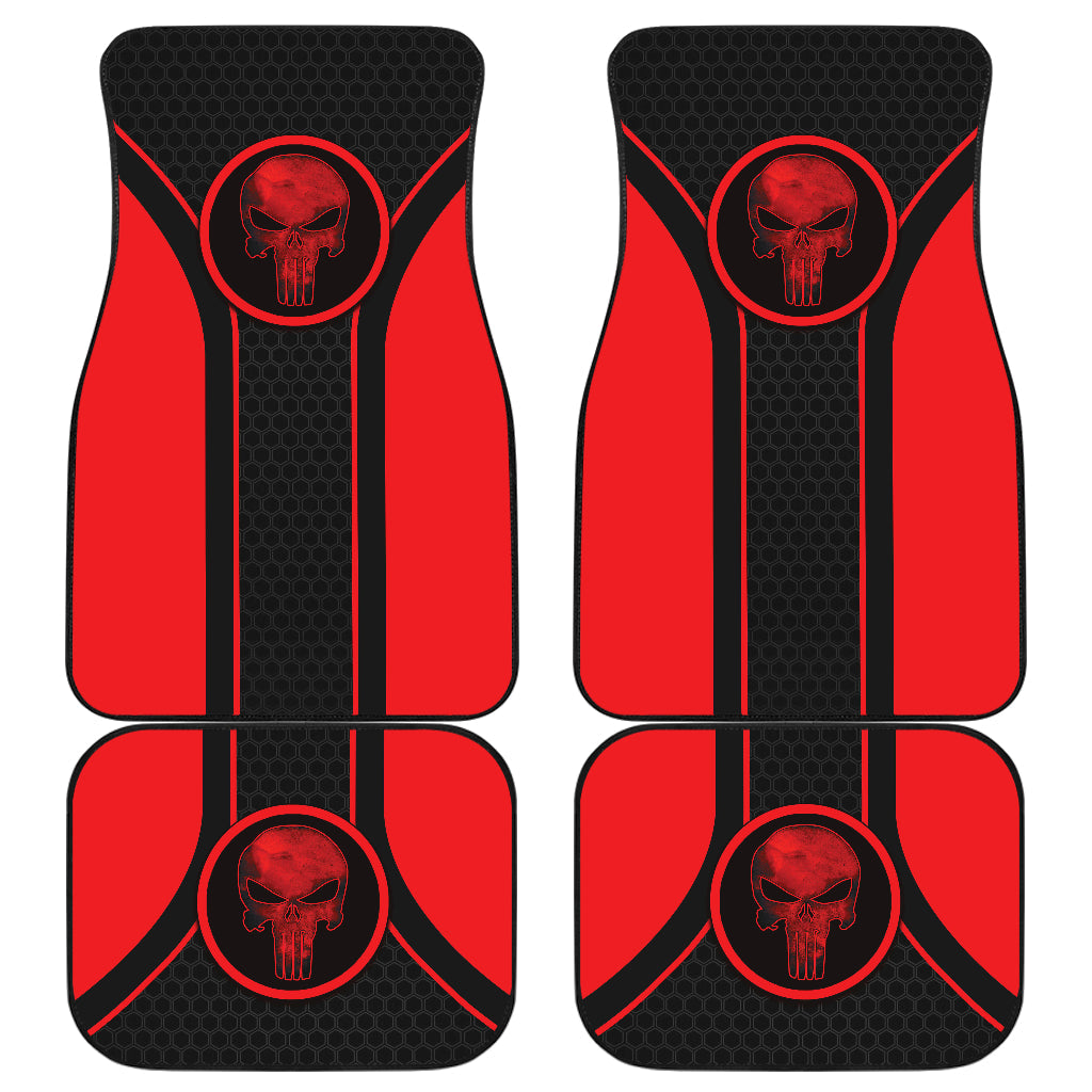 The Punisher Logo Car Floor Mats Custom For Fans Ci230104-10a