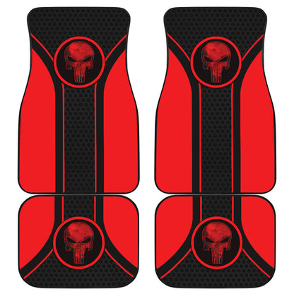 The Punisher Logo Car Floor Mats Custom For Fans Ci230104-10a