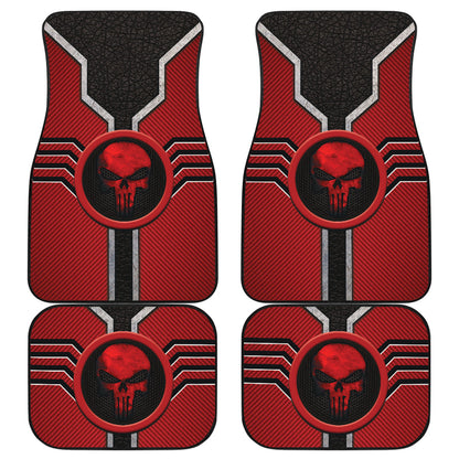 The Punisher Logo Car Floor Mats Custom For Fans Ci230113-08a
