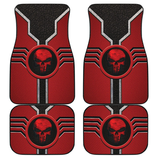 The Punisher Logo Car Floor Mats Custom For Fans Ci230113-08a