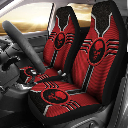 The Punisher Logo Car Seat Covers Custom For Fans Ci230110-08