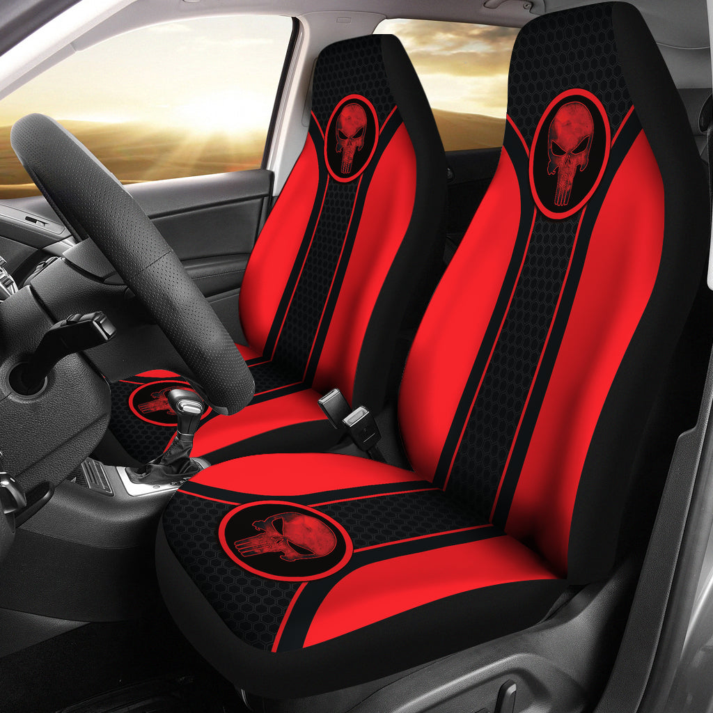 The Punisher Logo Car Seat Covers Custom For Fans Ci221229-10