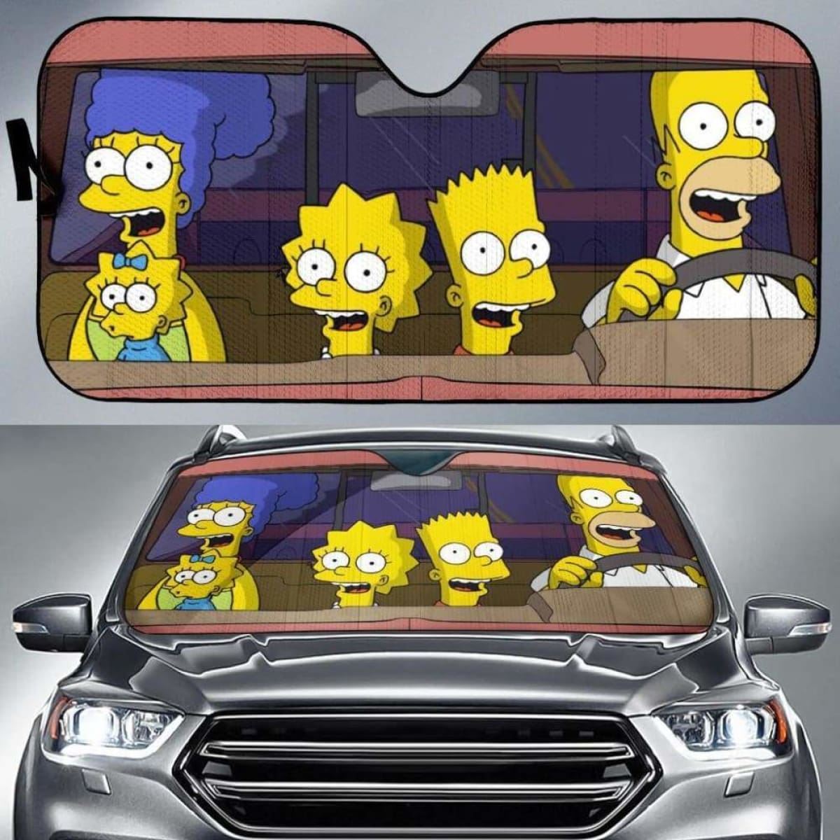The Simpsons Car Auto Sun Shades Universal Fit 051312