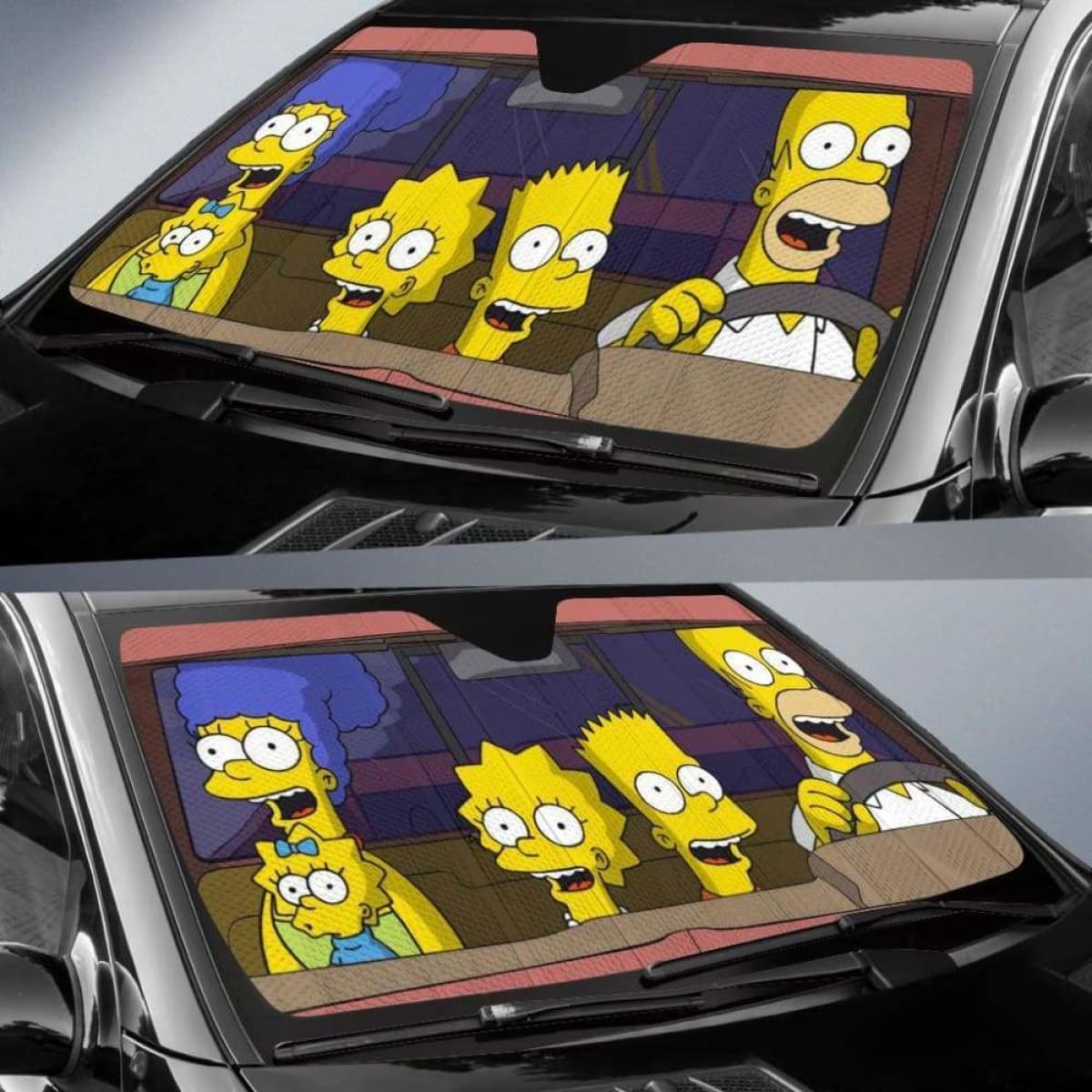 The Simpsons Car Auto Sun Shades Universal Fit 051312