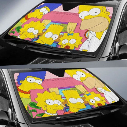 The Simpsons Funny Car Auto Sun Shades Universal Fit 051312