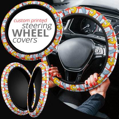 The Simpsons Maggie Baby Bottle Premium Custom Car Steering Wheel Cover