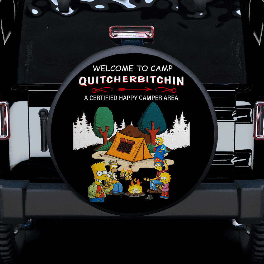 The Simpsons Quitcherbitchin Camping Car Spare Tire Cover