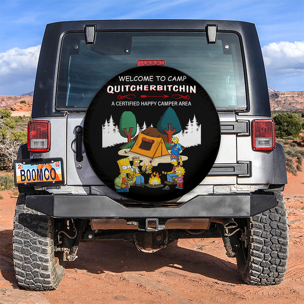 The Simpsons Quitcherbitchin Camping Car Spare Tire Cover