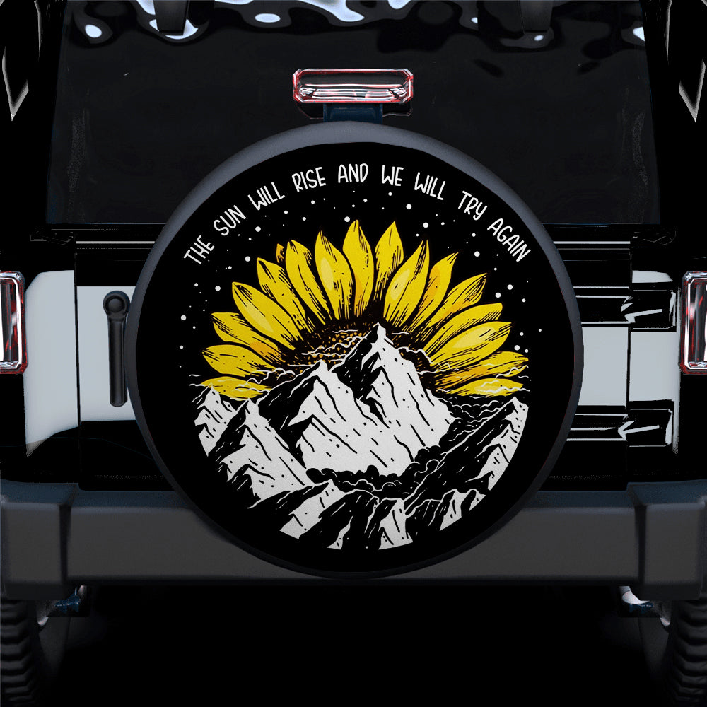 The Sun Will Rise Jeep Car Spare Tire Cover