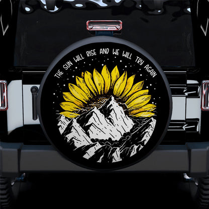 The Sun Will Rise Jeep Car Spare Tire Cover