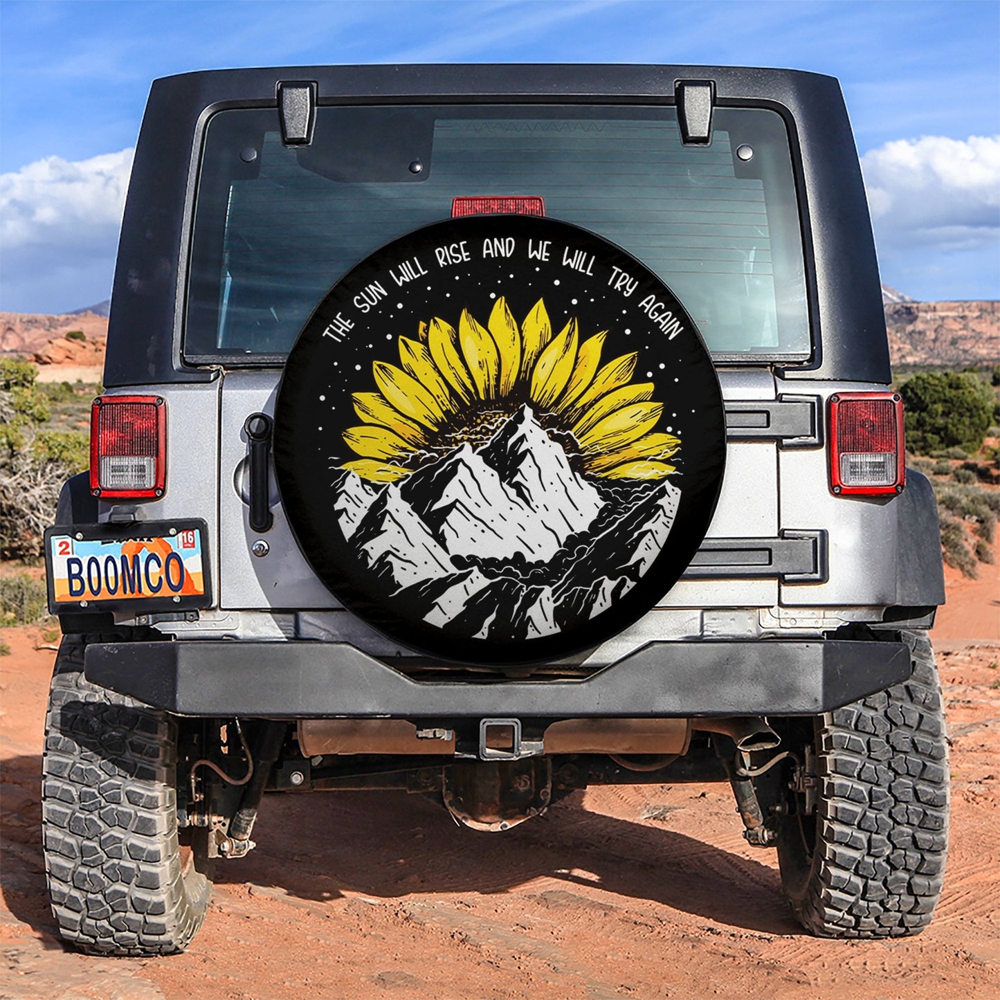 The Sun Will Rise Jeep Car Spare Tire Cover
