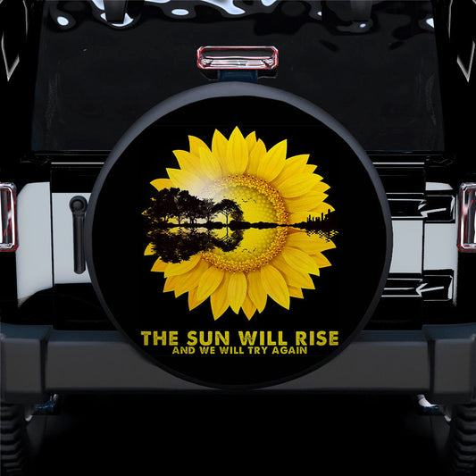 The Sun Will Rise Sunflower Guitar Hd Jeep Car Spare Tire Cover