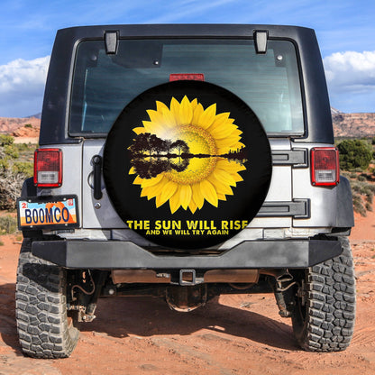The Sun Will Rise Sunflower Guitar Hd Jeep Car Spare Tire Cover