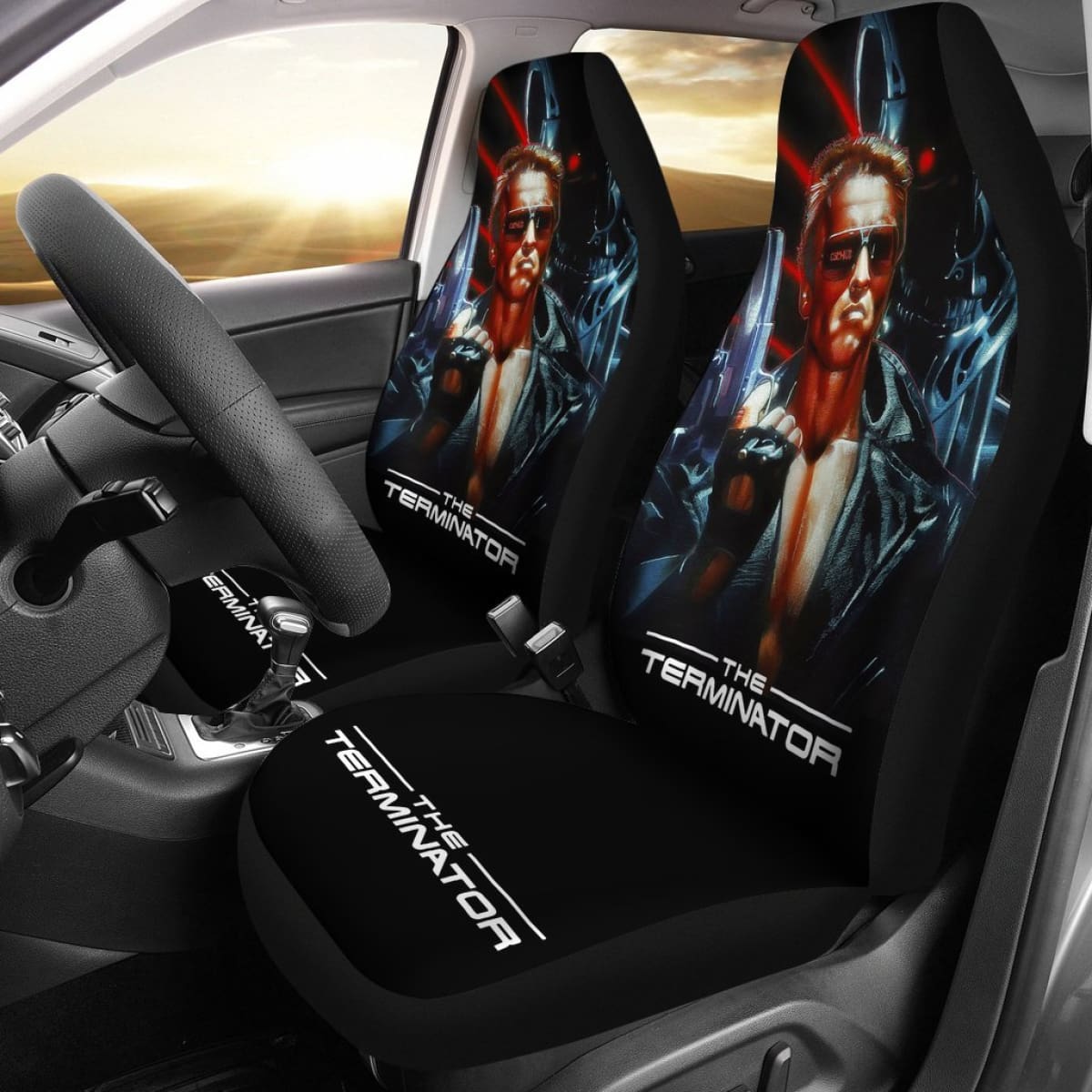 The Terminator Art Car Seat Covers Movie Fan Gift H040620 Universal Fit 225311