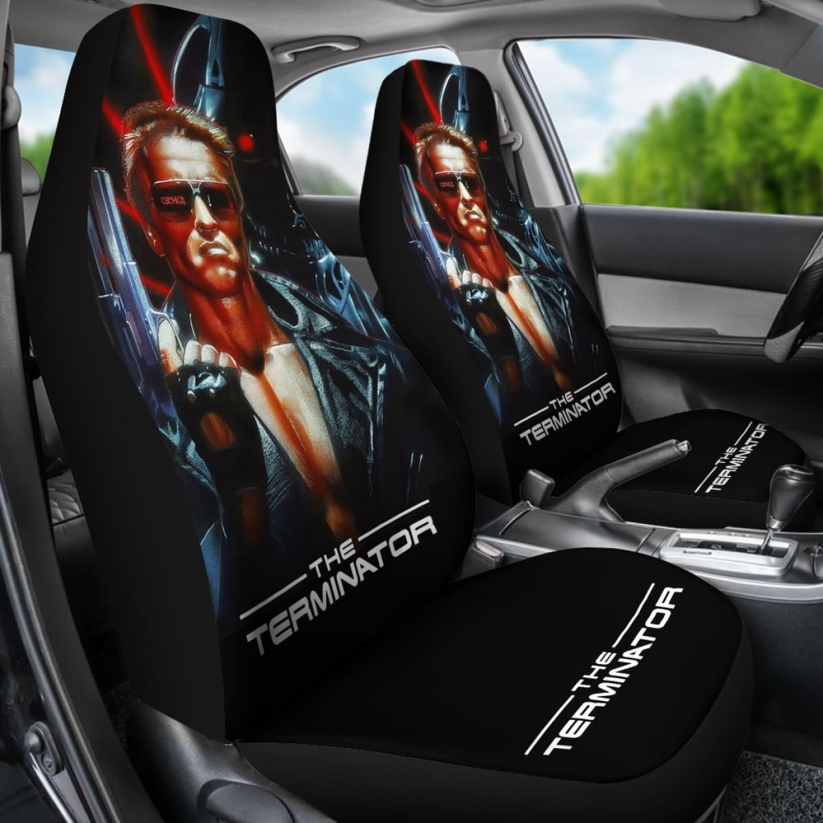 The Terminator Art Car Seat Covers Movie Fan Gift H040620 Universal Fit 225311