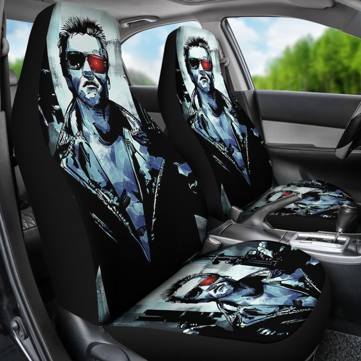 The Terminator Car Seat Covers Movie Fan Gift H040620 Universal Fit 225311