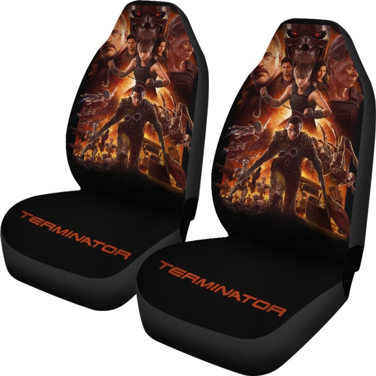 The Terminator Dark Fate Art Car Seat Covers Movie Fan Gift H040620 Universal Fit 225311