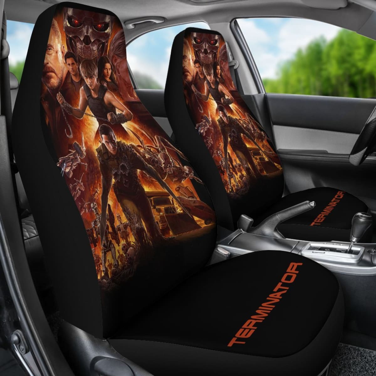 The Terminator Dark Fate Art Car Seat Covers Movie Fan Gift H040620 Universal Fit 225311