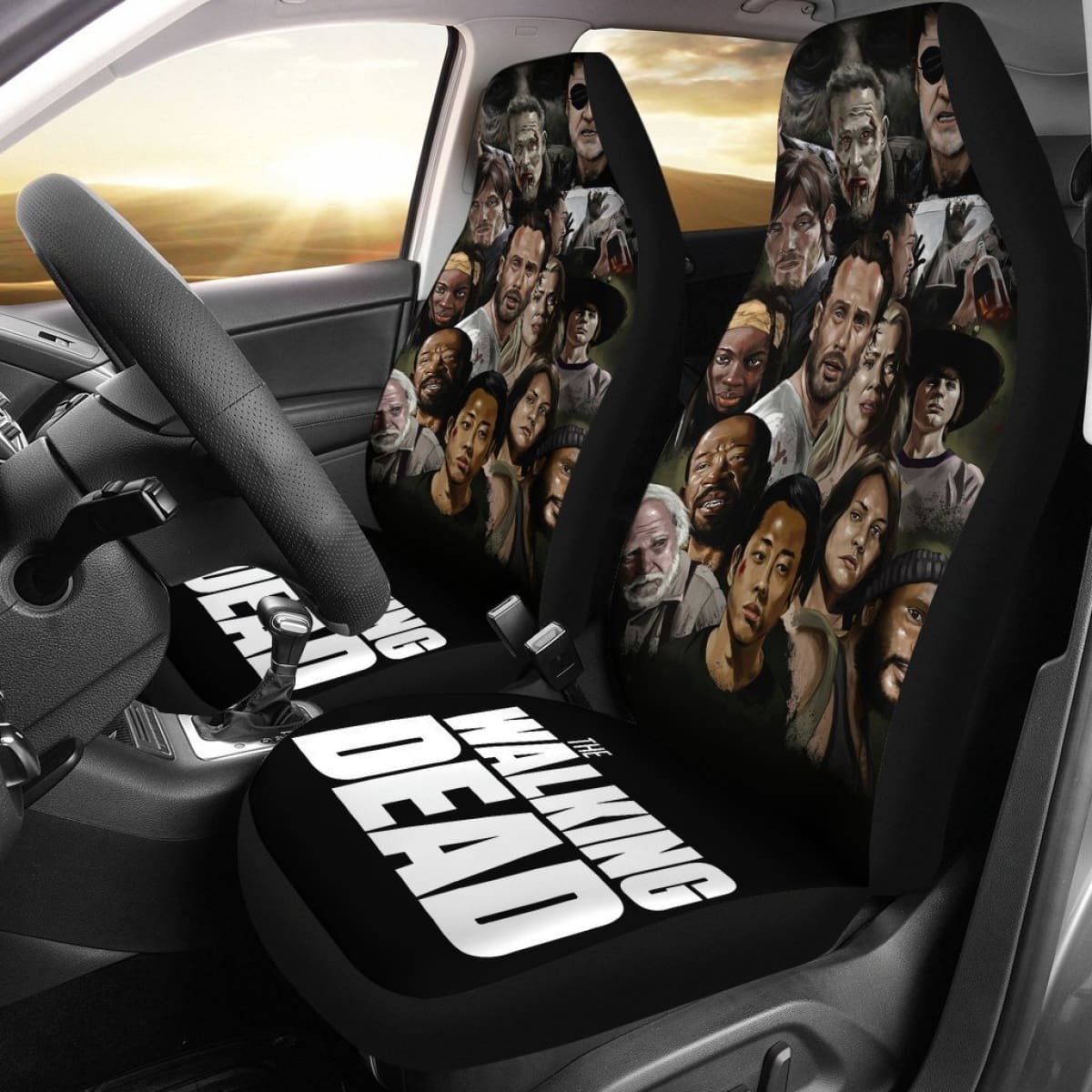 The Walking Dead Characters Art Car Seat Covers Mn05 Universal Fit 225721