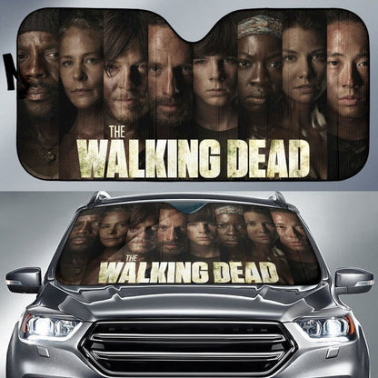 The Walking Dead Characters Photo Auto Sun Shade Mn05 Universal Fit 111204