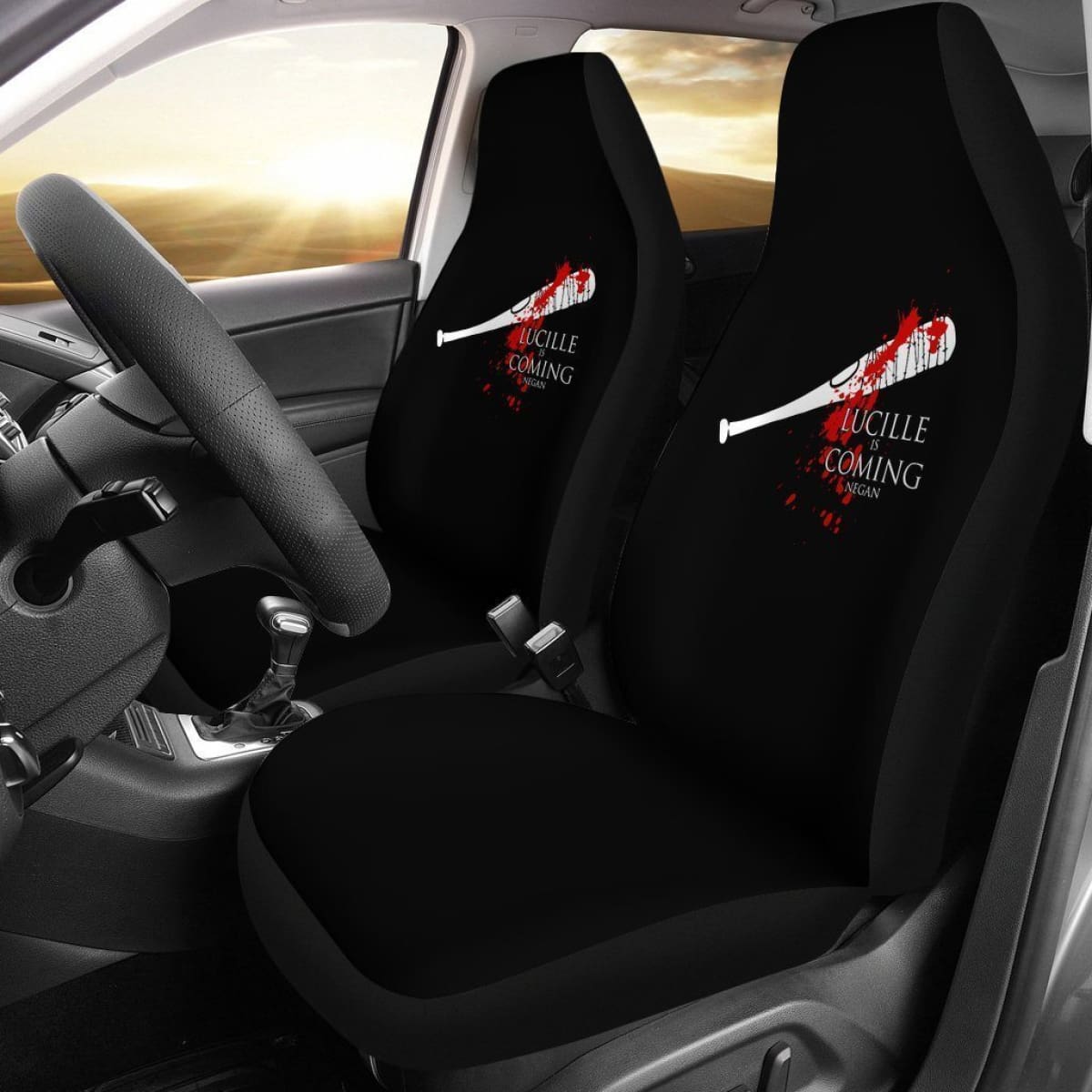The Walking Dead Lucille Is Coming Car Seat Covers Universal Fit 225721