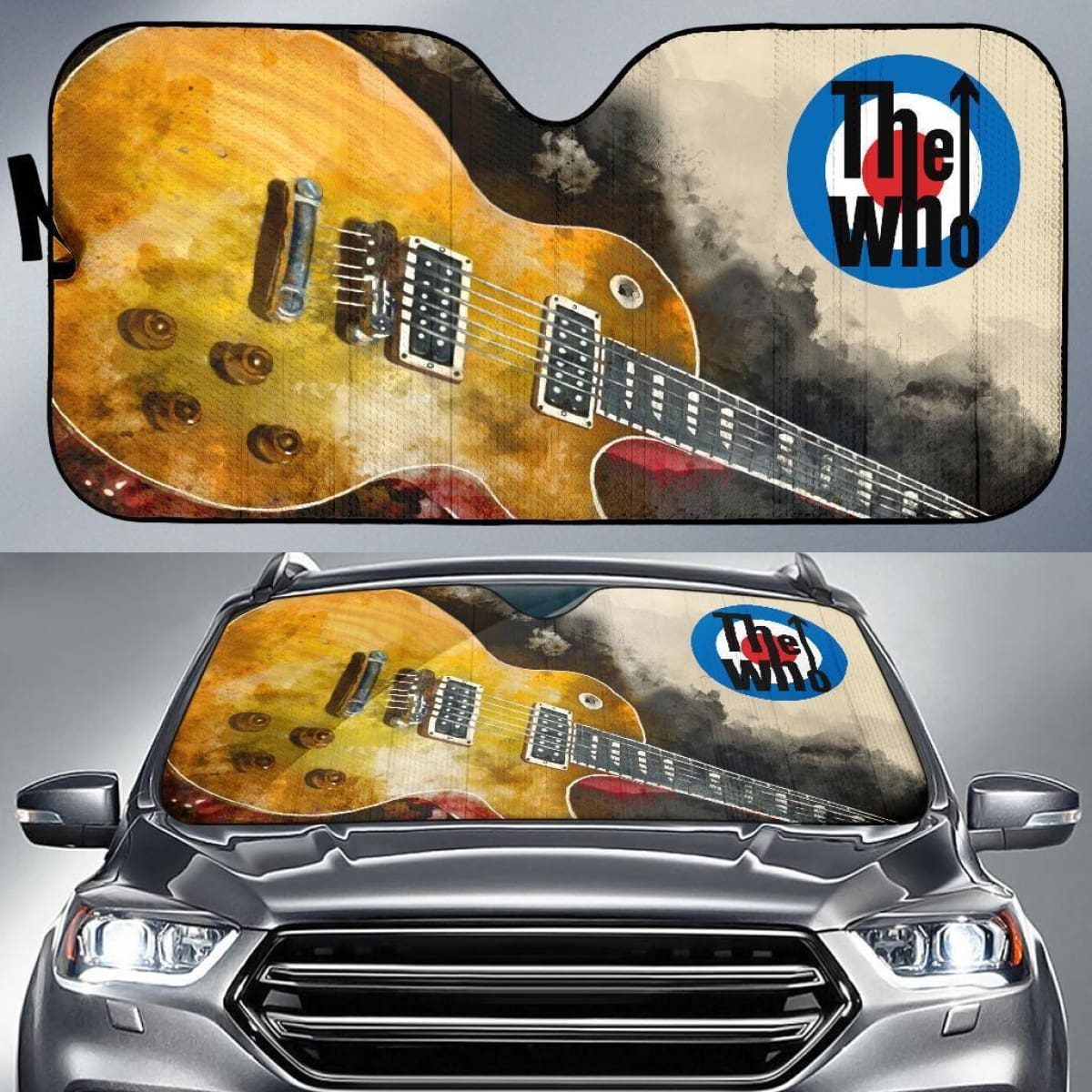 The Who Car Auto Sun Shade Guitar Rock Band Fan Universal Fit 174503