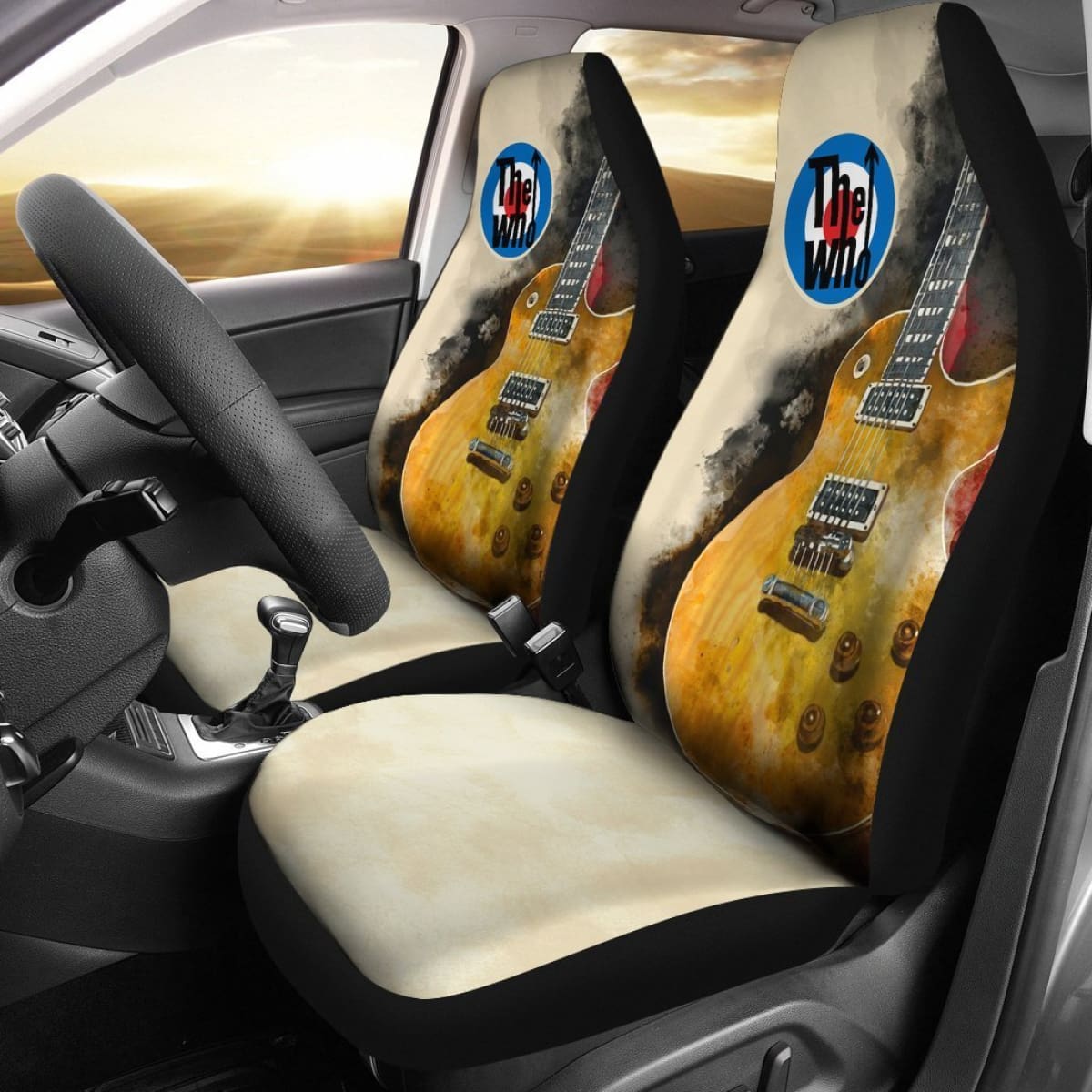 The Who Car Seat Covers Guitar Rock Band Fan Universal Fit 194801