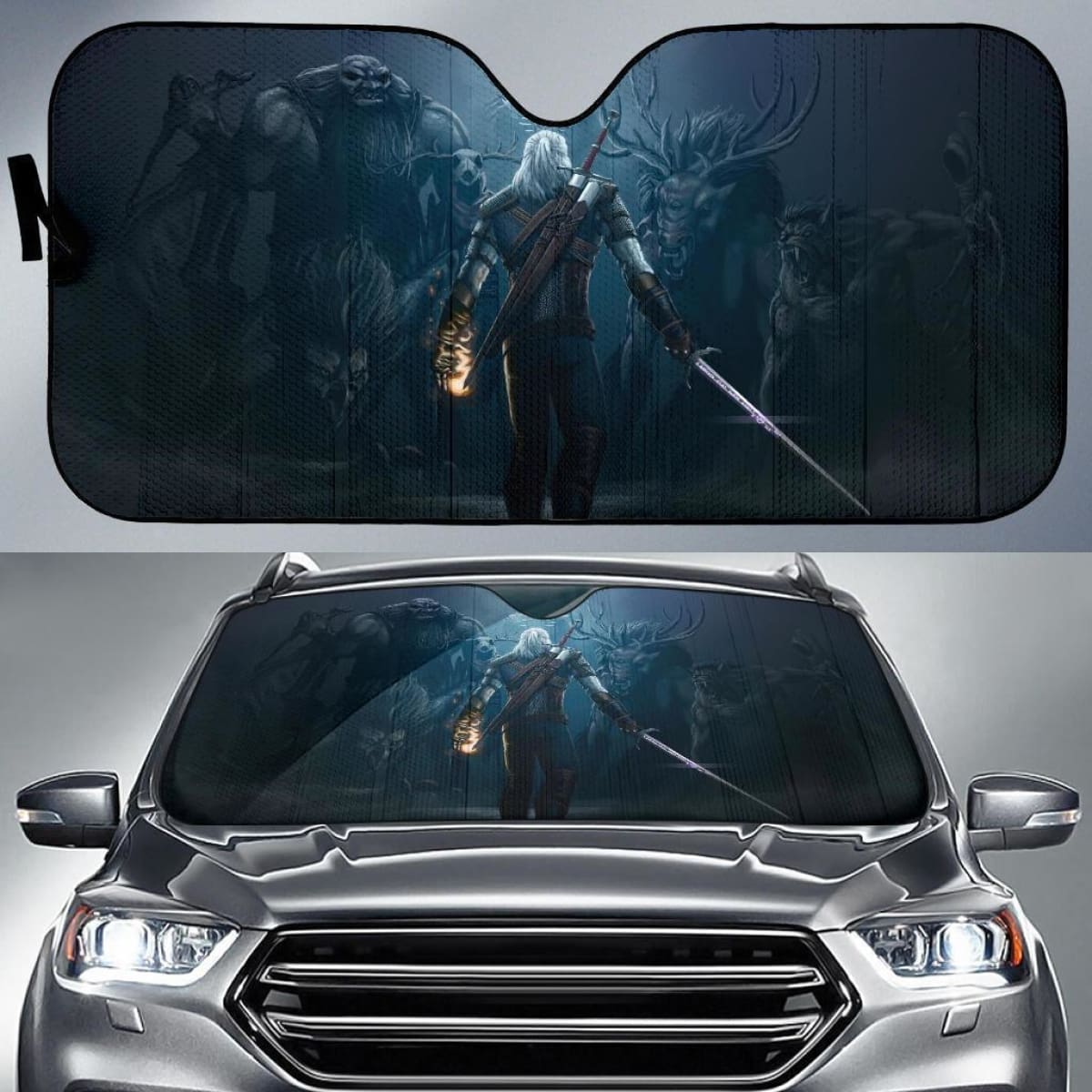 The Witcher Auto Sun Shade Game Nh06 Universal Fit 111204