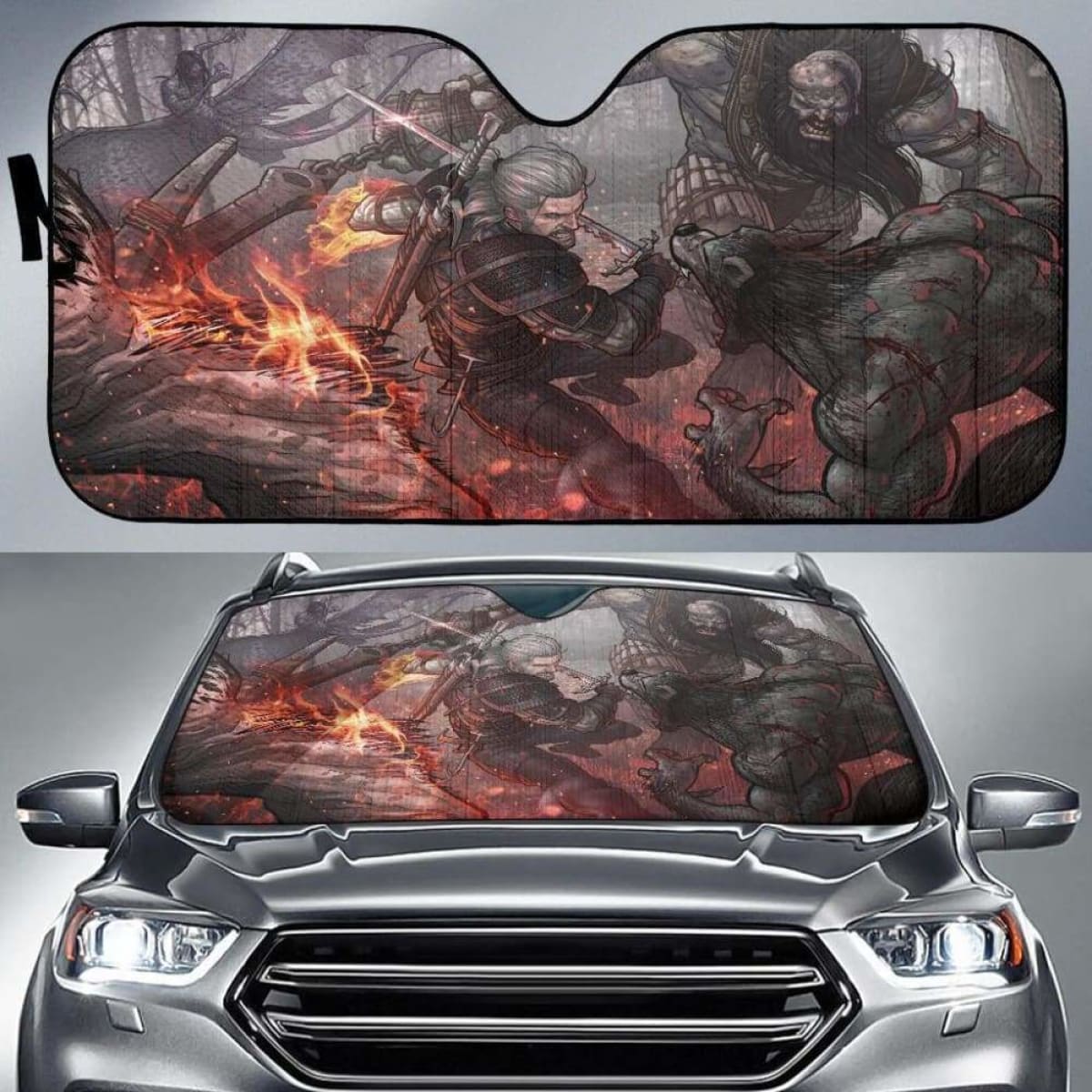 The Witcher 3 Auto Sun Shades 918b Universal Fit