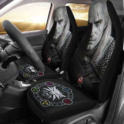 The Witcher Henry Carvill Face Dark Car Seat Covers Universal Fit 051012