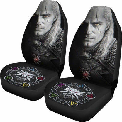 The Witcher Henry Carvill Face Dark Car Seat Covers Universal Fit 051012