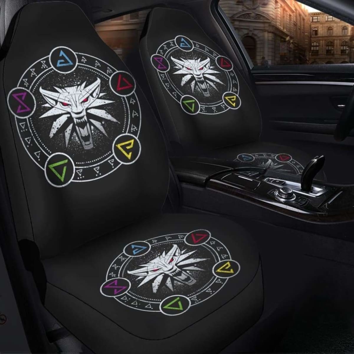 The Witcher Logo Emblem Car Seat Covers Universal Fit 051012