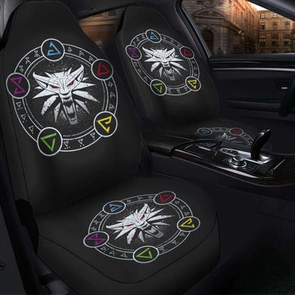 The Witcher Logo Emblem Car Seat Covers Universal Fit 051012