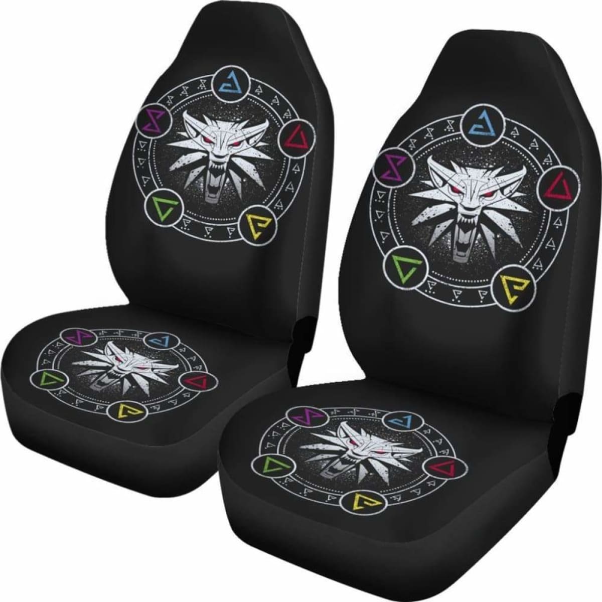 The Witcher Logo Emblem Car Seat Covers Universal Fit 051012