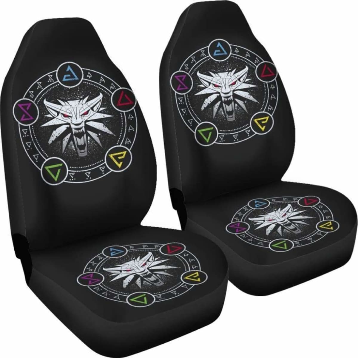 The Witcher Logo Emblem Car Seat Covers Universal Fit 051012