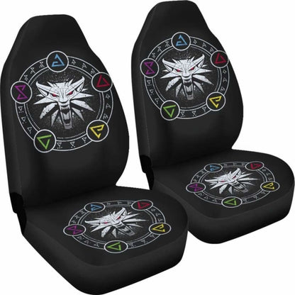 The Witcher Logo Emblem Car Seat Covers Universal Fit 051012