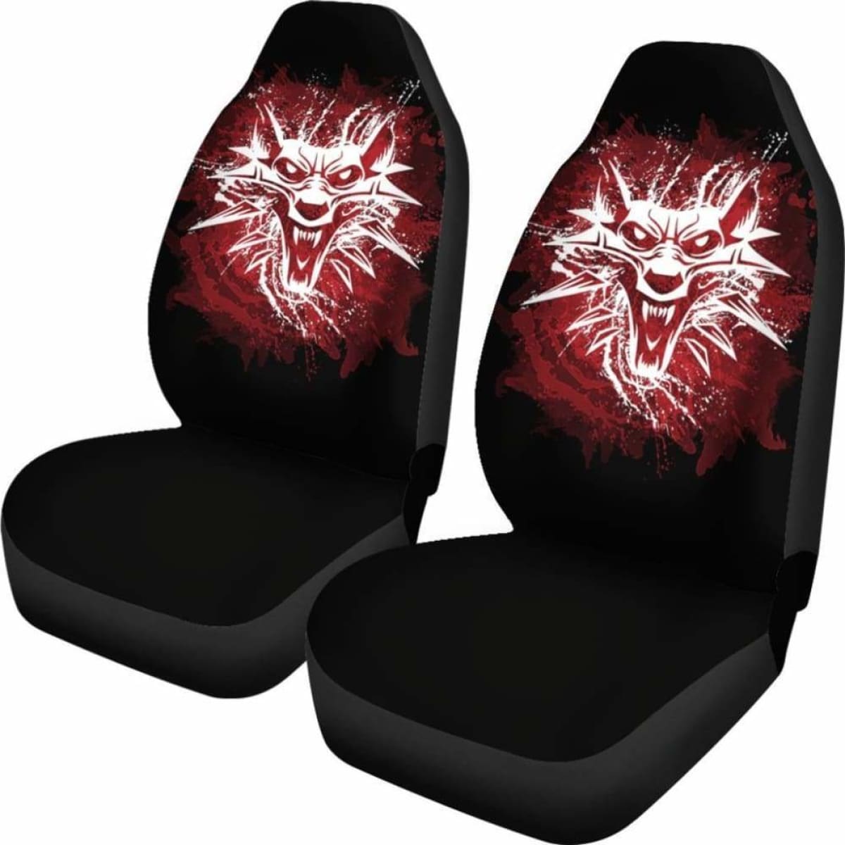 The Witcher Red Wolf Car Seat Covers Universal Fit 051012