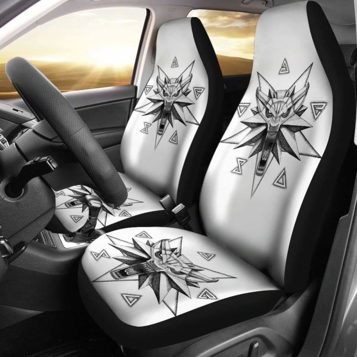 The Witcher Symbol Car Seat Covers Universal Fit 051012