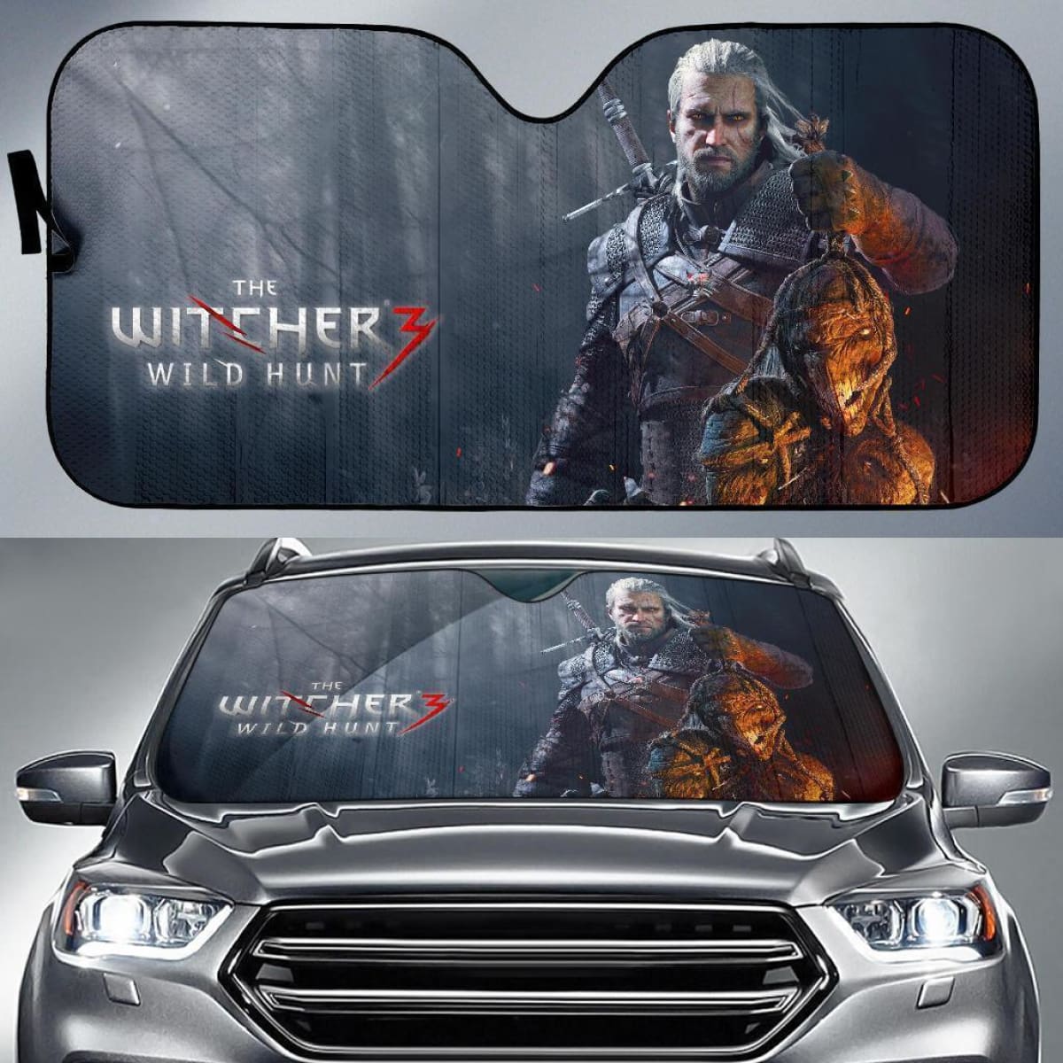The Witcher Wild Hunt 3 Auto Sun Shade Nh06 Universal Fit 111204