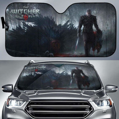 The Witcher 3: Wild Hunt Car Auto Sun Shades Geralt Gaming 3D Universal Fit 051012