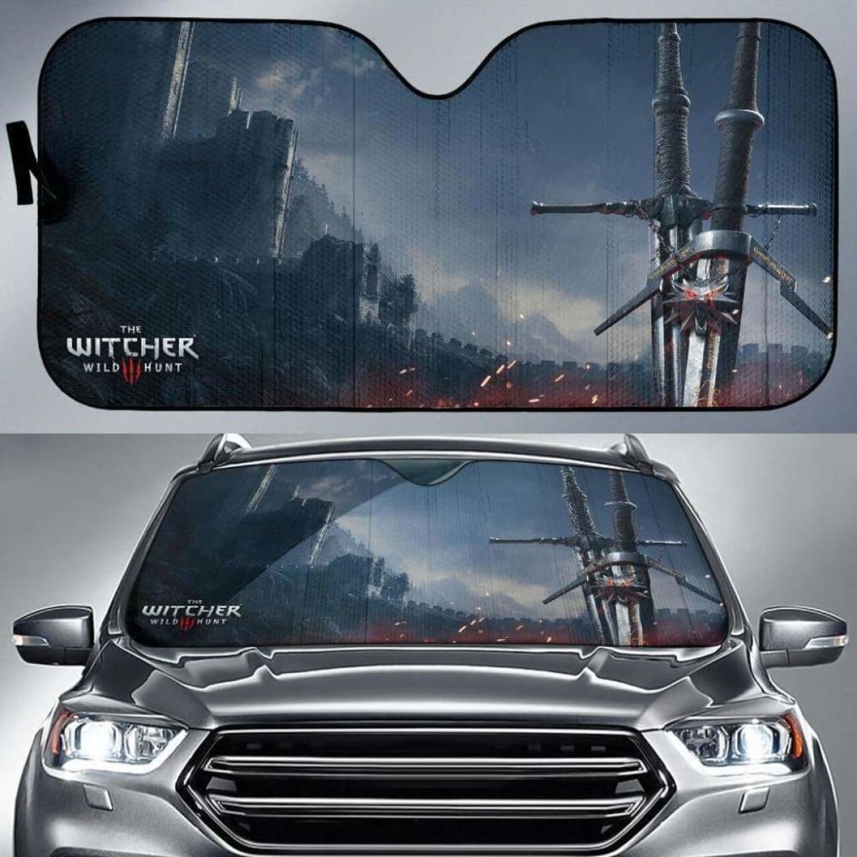 The Witcher 3: Wild Hunt Car Sun Shades Game Fan Gift Universal Fit 051012
