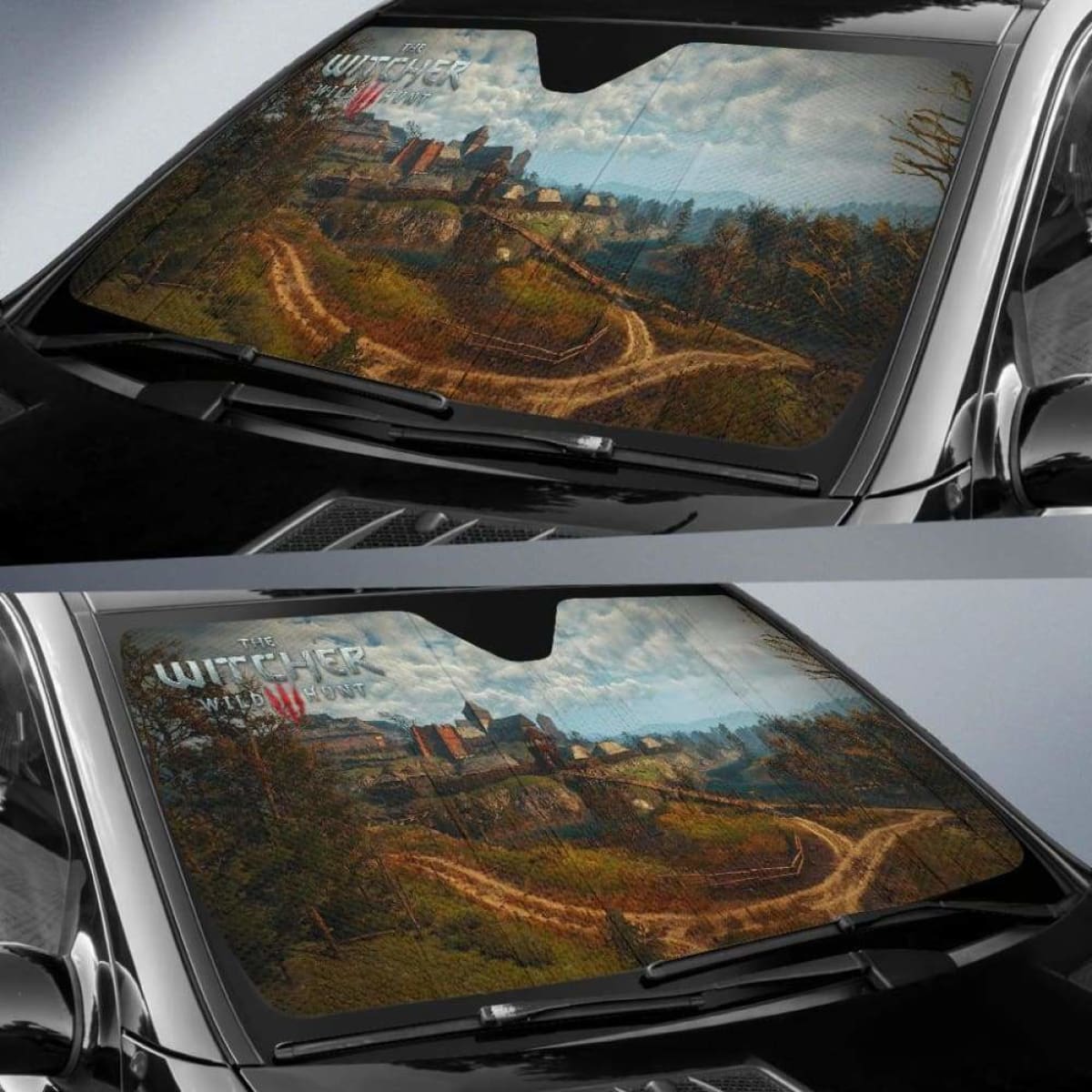 The Witcher 3: Wild Hunt Game Fan Gift Car Sun Shades Universal Fit 051012