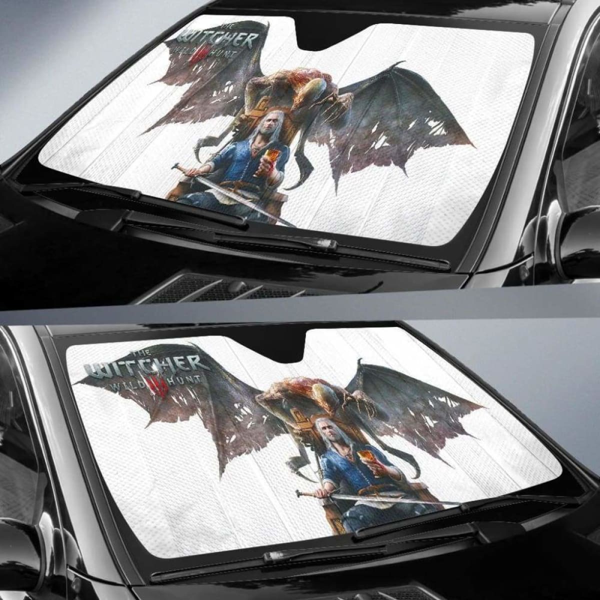The Witcher 3: Wild Hunt Geralt Car Auto Sun Shades Gaming 3D Universal Fit 051012