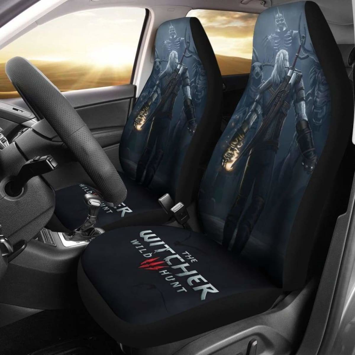 The Witcher 3: Wild Hunt Geralt Car Seat Covers Game Fan Gift Universal Fit 051012