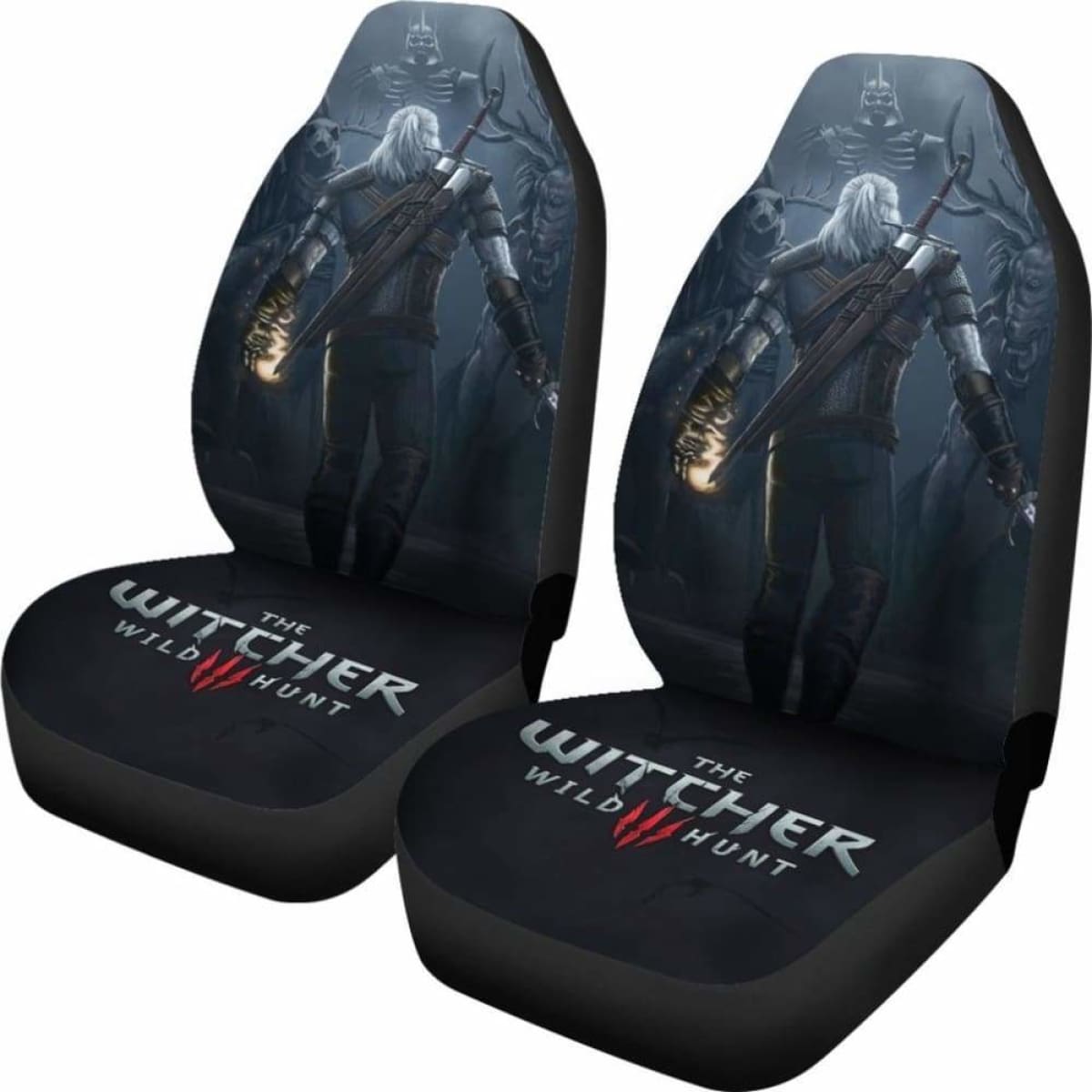 The Witcher 3: Wild Hunt Geralt Car Seat Covers Game Fan Gift Universal Fit 051012