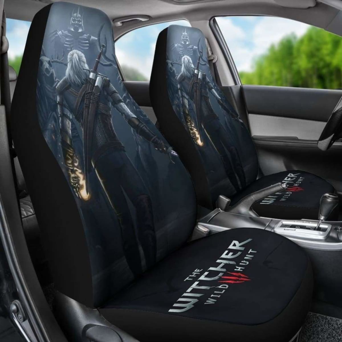 The Witcher 3: Wild Hunt Geralt Car Seat Covers Game Fan Gift Universal Fit 051012