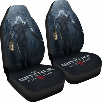The Witcher 3: Wild Hunt Geralt Car Seat Covers Game Fan Gift Universal Fit 051012