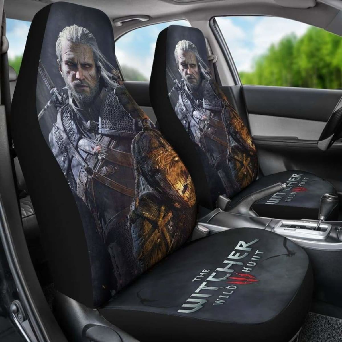 The Witcher 3: Wild Hunt Geralt Car Seat Covers Gaming 3D Universal Fit 051012