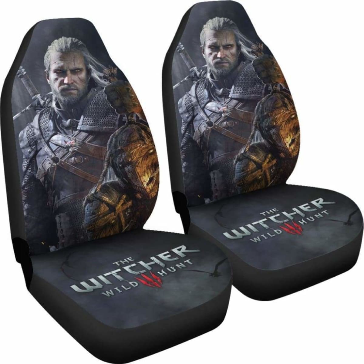 The Witcher 3: Wild Hunt Geralt Car Seat Covers Gaming 3D Universal Fit 051012