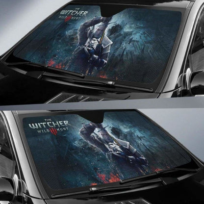 The Witcher 3: Wild Hunt Geralt Car Sun Shades Game Fan Gift Universal Fit 051012
